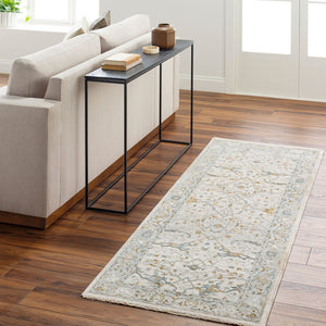 Livabliss Dresden Traditional Turkish Machine Woven Polyester Area Rug for Living Room Taupe, White 2'7" x 7'3" DRE2309-2773
