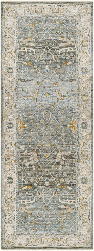 Livabliss Dresden Traditional Polyester Area Rug Machine Woven in Turkey for Living and Dining Rooms Dusty Sage, Tau 2'7" x 10' DRE2310-2710