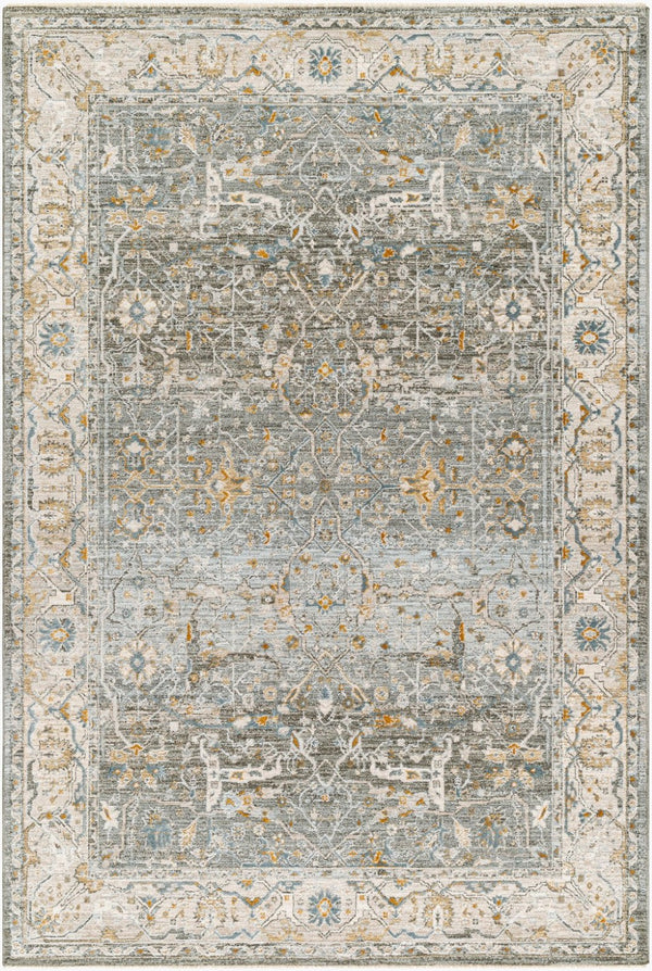 Livabliss Dresden Traditional Polyester Area Rug Machine Woven in Turkey for Living and Dining Rooms Dusty Sage, Tau 5' x 7'5" DRE2310-575