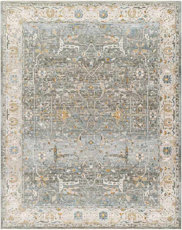 Livabliss Dresden Traditional Polyester Area Rug Machine Woven in Turkey for Living and Dining Rooms Dusty Sage, Tau 7'10" x 10'2" DRE2310-710103
