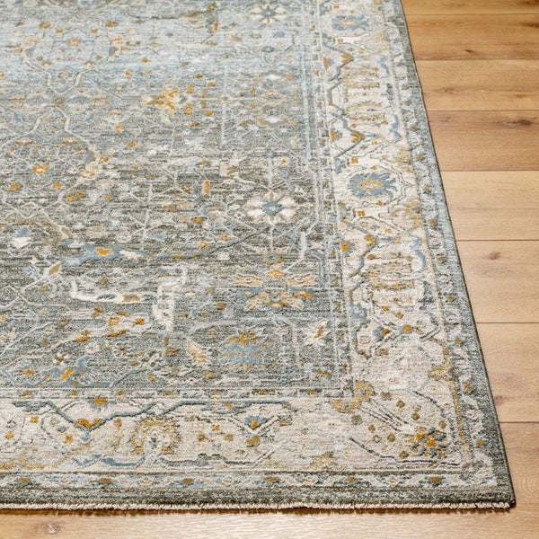 Livabliss Dresden Traditional Polyester Area Rug Machine Woven in Turkey for Living and Dining Rooms Dusty Sage, Tau 5' x 7'5" DRE2310-575