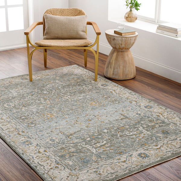 Livabliss Dresden Traditional Polyester Area Rug Machine Woven in Turkey for Living and Dining Rooms Dusty Sage, Tau 5' x 7'5" DRE2310-575