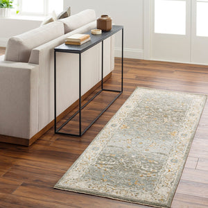 Livabliss Dresden Traditional Polyester Area Rug Machine Woven in Turkey for Living and Dining Rooms Dusty Sage, Tau 2'7" x 10' DRE2310-2710