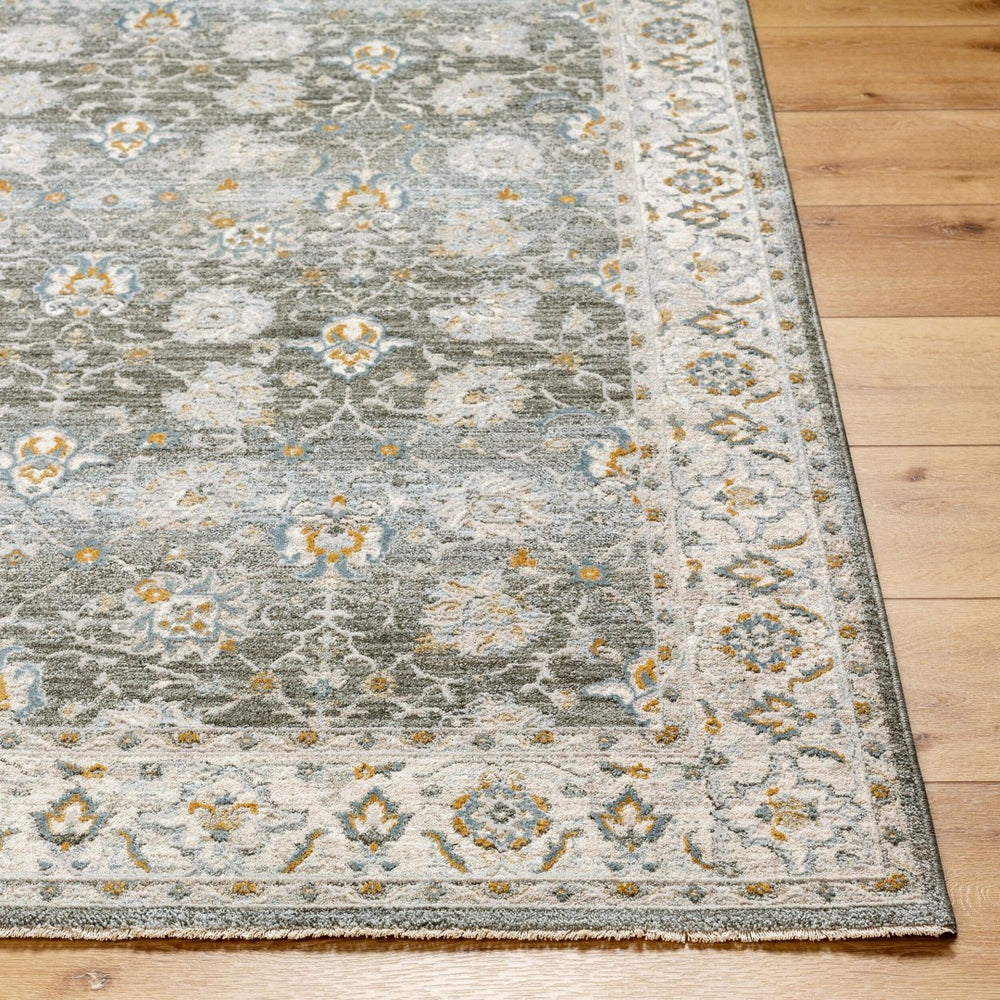 Livabliss Dresden Traditional Medallion Polyester Area Rug Machine Woven in Turkey for Large Rooms Taupe, Dusty Sa 7'10" x 7'10" DRE2312-710RD