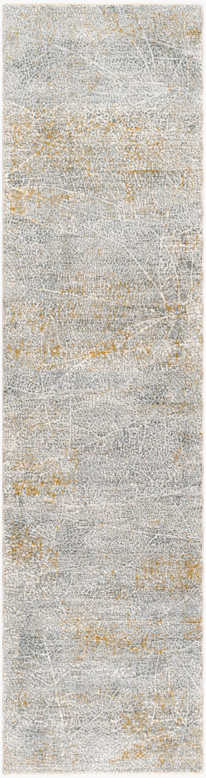 Livabliss Dresden Neutral Fringe Area Rug Machine Woven Polyester for Living Room or Bedroom Medium Gray, Wh 2'7" x 7'3" DRE2313-2773