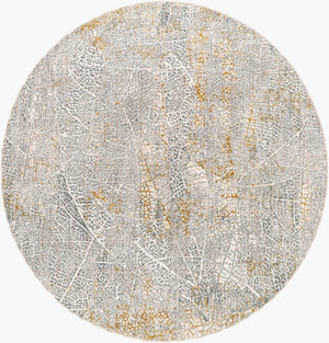 Livabliss Dresden Neutral Fringe Area Rug Machine Woven Polyester for Living Room or Bedroom Medium Gray, Wh 6'7" x 6'7" DRE2313-67RD