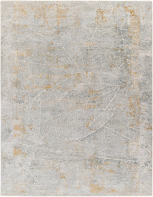 Dresden DRE-2313 9' x 12'2" Machine Woven Rug DRE2313-9122  Medium Gray, White, Light Slate, Gray, Mustard, Denim Surya