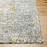 Dresden DRE-2313 9' x 12'2" Machine Woven Rug DRE2313-9122  Medium Gray, White, Light Slate, Gray, Mustard, Denim Surya