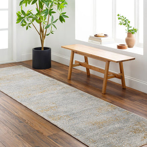 Livabliss Dresden Neutral Fringe Area Rug Machine Woven Polyester for Living Room or Bedroom Medium Gray, Wh 2'7" x 7'3" DRE2313-2773