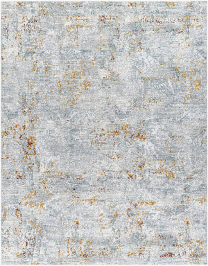 Livabliss Dresden Minimalist Machine Woven Polyester Area Rug with Fringe Trim for Living Rooms Gray, White 9' x 12'2" DRE2314-9122