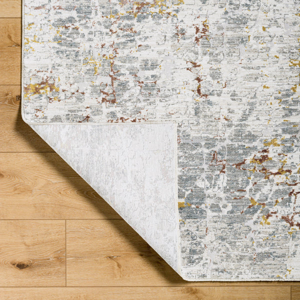 Dresden DRE-2315 9' x 12'2" Machine Woven Rug DRE2315-9122  White, Gray, Medium Gray, Light Slate, Mustard, Rust Surya