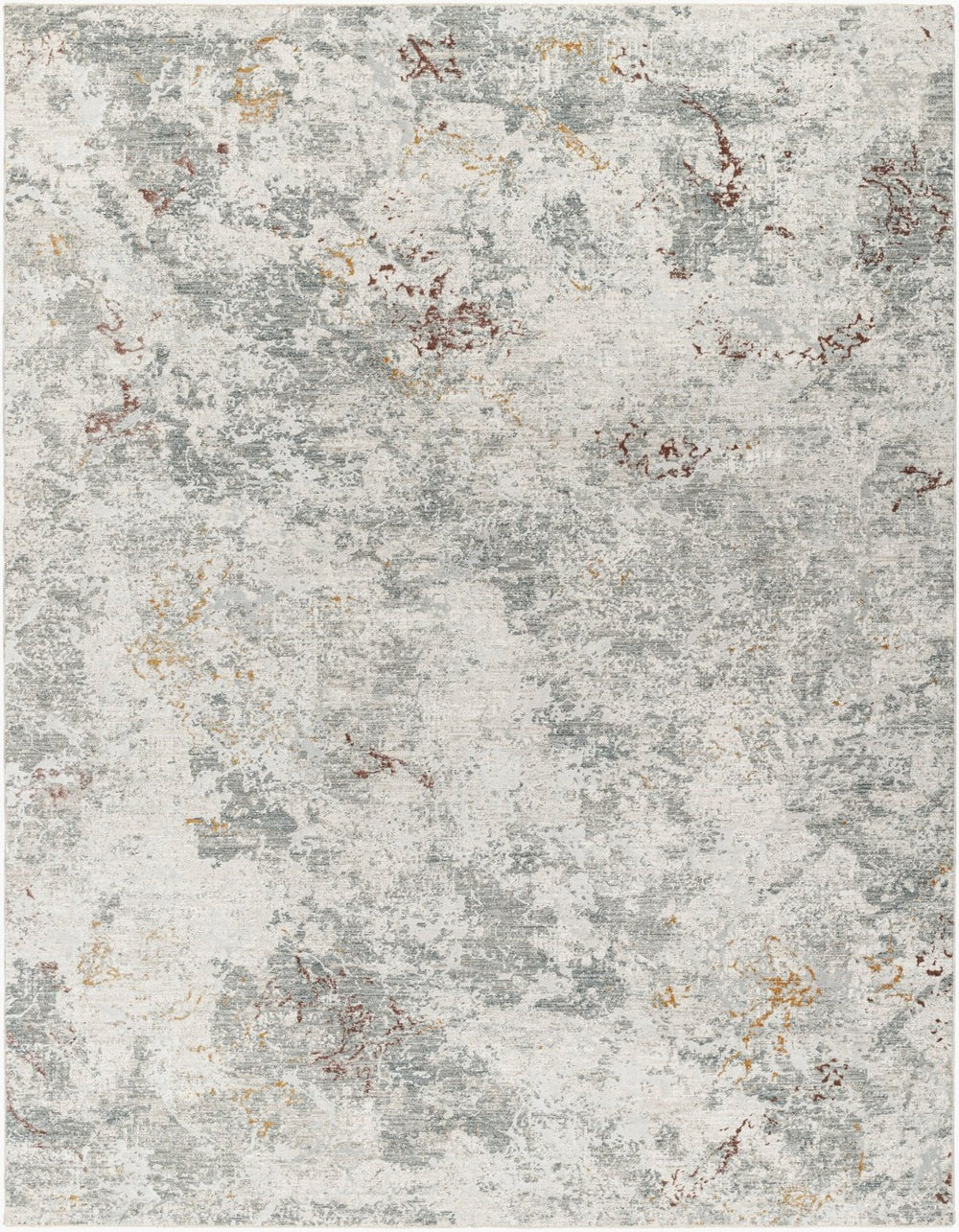 Livabliss Dresden Collection Polyester Area Rug with Fringe for Modern Living Rooms White, Gray 10' x 13'11" DRE2316-1014
