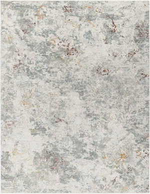Livabliss Dresden Collection Polyester Area Rug with Fringe for Modern Living Rooms White, Gray 10' x 13'11" DRE2316-1014