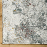 Dresden DRE-2316 9' x 12'2" Machine Woven Rug DRE2316-9122  White, Gray, Medium Gray, Light Slate, Rust, Mustard Surya