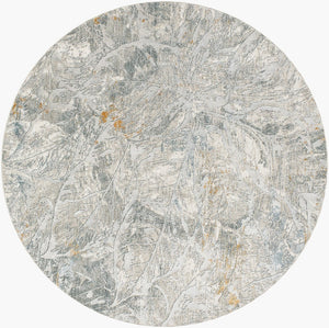 Livabliss Dresden Large Polyester Area Rug with Fringed Border for Living Room Floors White, Medium G 7'10" x 7'10" DRE2317-710RD