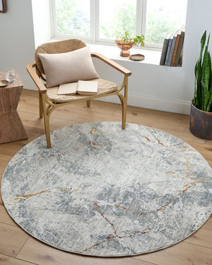 Livabliss Dresden Machine Woven Polyester Area Rug with Fringe Border for Large Living Rooms Medium Gray, Wh 9' x 12'2" DRE2318-9122
