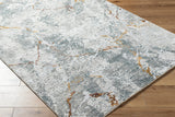 Dresden DRE-2318 9' x 12'2" Machine Woven Rug DRE2318-9122  Medium Gray, White, Gray, Light Slate, Mustard, Rust Surya