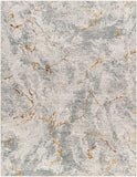 Dresden DRE-2318 9' x 12'2" Machine Woven Rug DRE2318-9122  Medium Gray, White, Gray, Light Slate, Mustard, Rust Surya