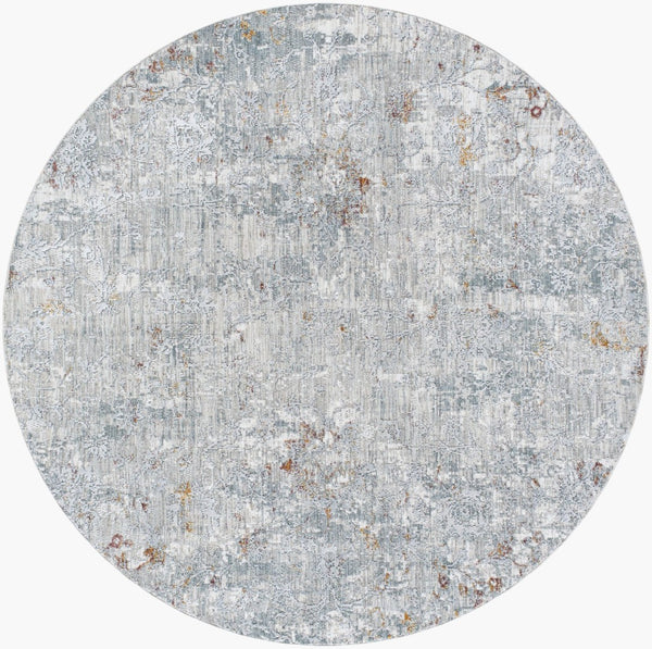 Livabliss Dresden Machine Woven Polyester Area Rug with Fringe for Modern Living Spaces Medium Gray, Gr 7'10" x 7'10" DRE2319-710RD