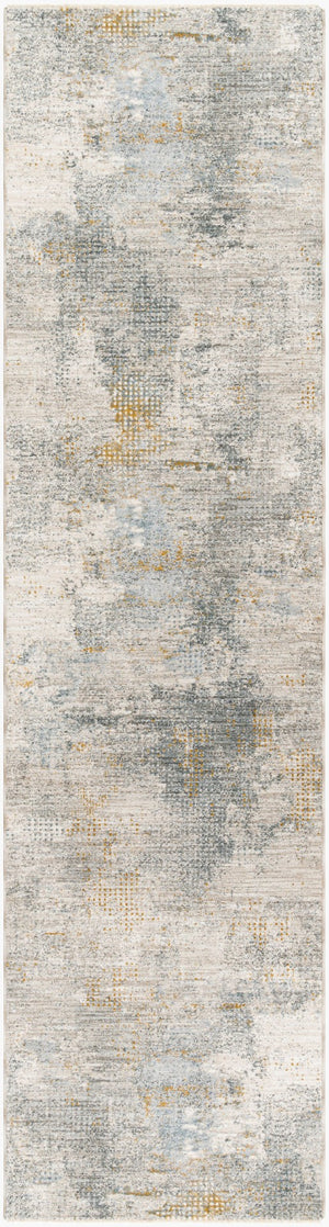 Livabliss Dresden Machine Woven Polyester Area Rug with Fringe Border for Large Living Spaces Medium Gray, Gr 2'7" x 7'3" DRE2321-2773
