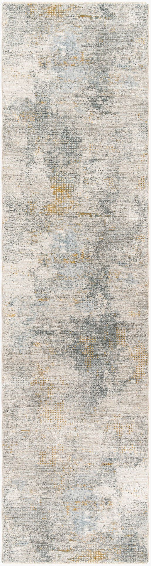 Livabliss Dresden Machine Woven Polyester Area Rug with Fringe Border for Large Living Spaces Medium Gray, Gr 2'7" x 7'3" DRE2321-2773