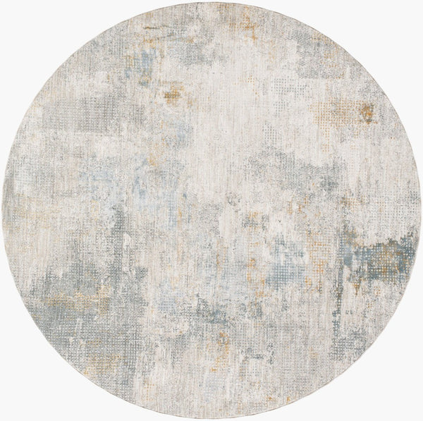 Livabliss Dresden Machine Woven Polyester Area Rug with Fringe Border for Large Living Spaces Medium Gray, Gr 7'10" x 7'10" DRE2321-710RD