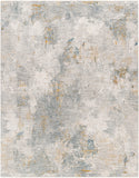 Dresden DRE-2322 9' x 12'2" Machine Woven Rug DRE2322-9122  Medium Gray, Gray, White, Denim, Mustard, Light Slate Surya