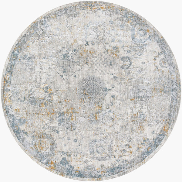 Livabliss Dresden Traditional Area Rug Machine Woven Polyester with Fringe for Large Living Spaces Medium Gray, Gr 6'7" x 6'7" DRE2323-67RD