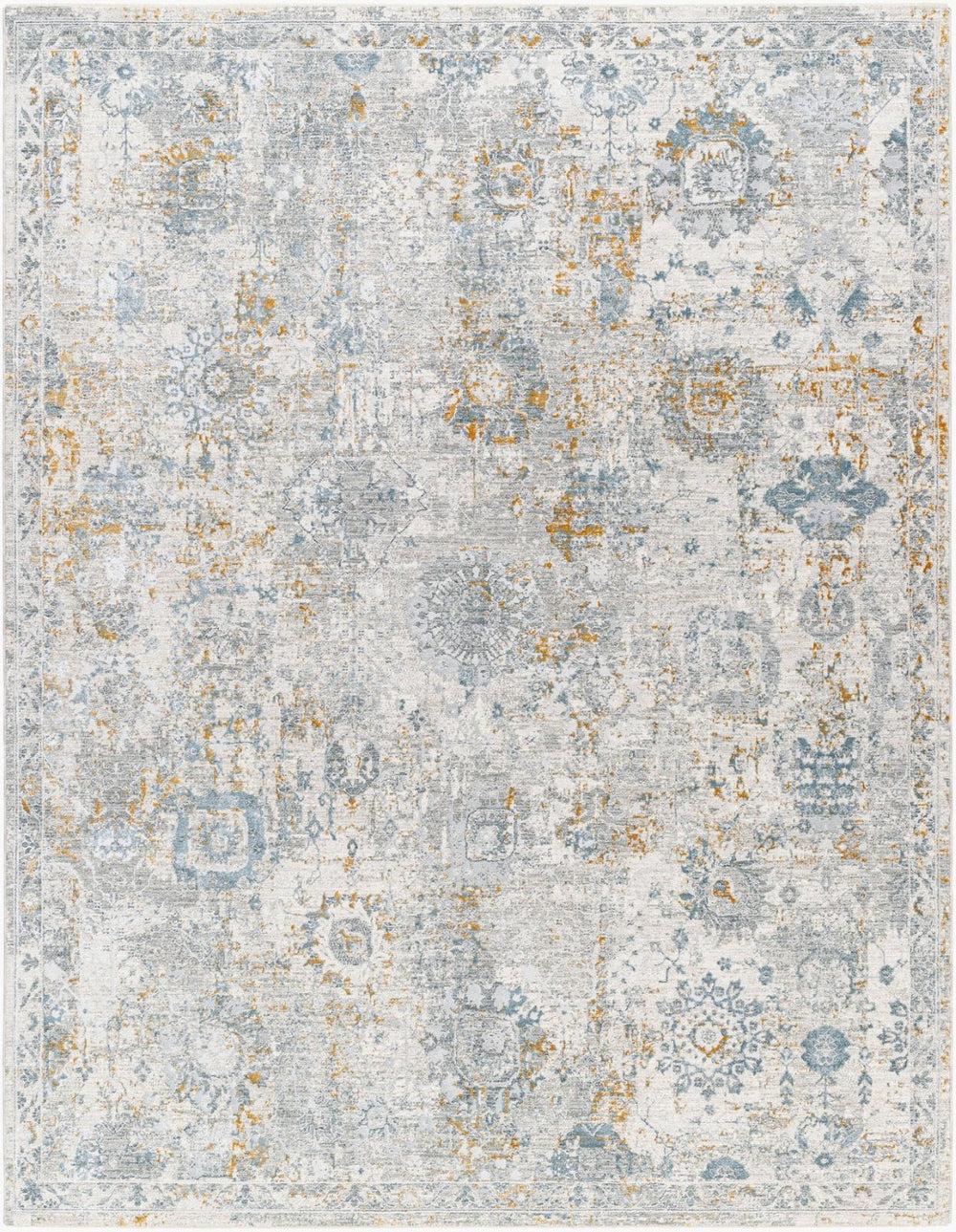 Livabliss Dresden Traditional Area Rug Machine Woven Polyester with Fringe for Large Living Spaces Medium Gray, Gr 6'7" x 6'7" DRE2323-67RD