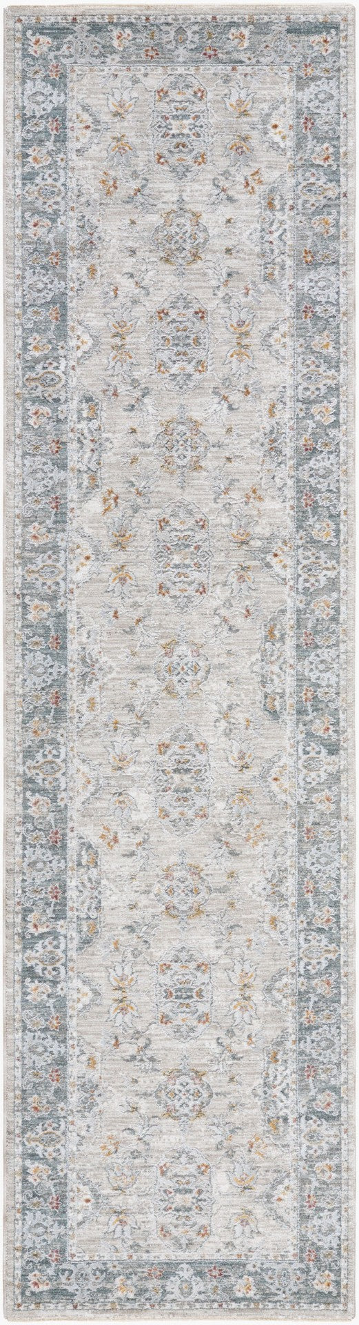 Livabliss Dresden Traditional Fringe Polyester Area Rug for Large Living Dining Bedroom Spaces Medium Gray, Gr 2'7" x 7'3" DRE2325-2773
