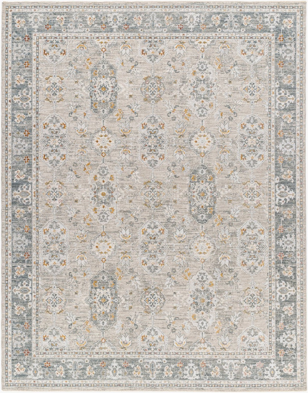 Livabliss Dresden Traditional Fringe Polyester Area Rug for Large Living Dining Bedroom Spaces Medium Gray, Gr 7'10" x 10'2" DRE2325-710103
