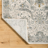 Dresden DRE-2326 9' x 12'2" Machine Woven Rug DRE2326-9122  White, Medium Gray, Gray, Light Slate, Denim, Mustard Surya