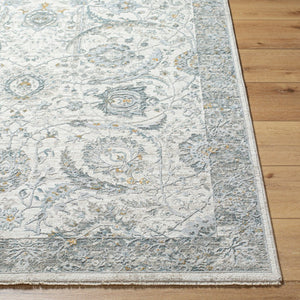 Livabliss Dresden Traditional Medallion Area Rug Polyester Machine Woven for Formal Living Rooms White, Medium G 10' x 13'11" DRE2326-1014