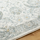 Dresden DRE-2326 9' x 12'2" Machine Woven Rug DRE2326-9122  White, Medium Gray, Gray, Light Slate, Denim, Mustard Surya