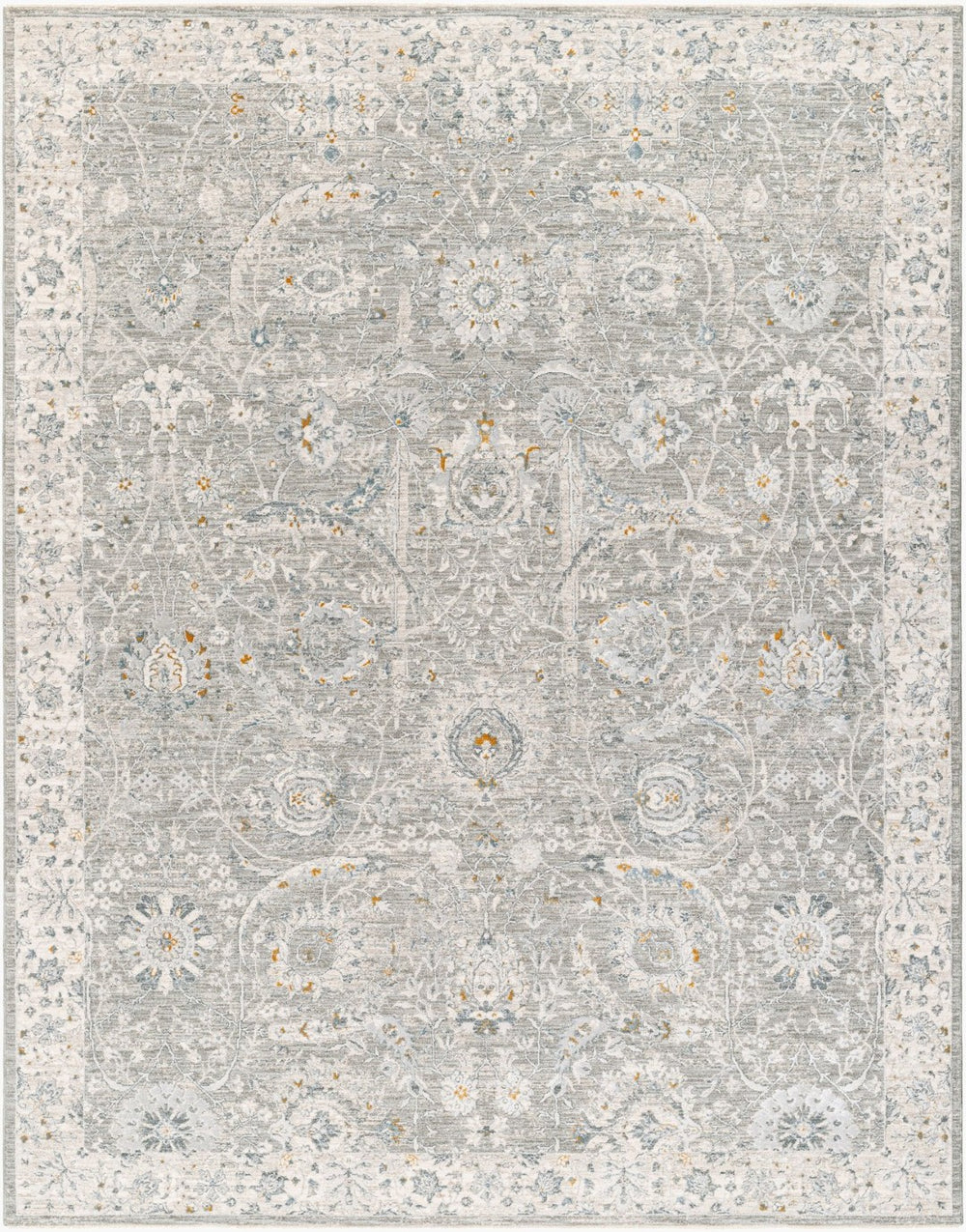 Livabliss Dresden Traditional Medallion Area Rug Machine Woven Polyester for Living and Dining Rooms Gray, Medium Gr 2' x 2'11" DRE2327-23