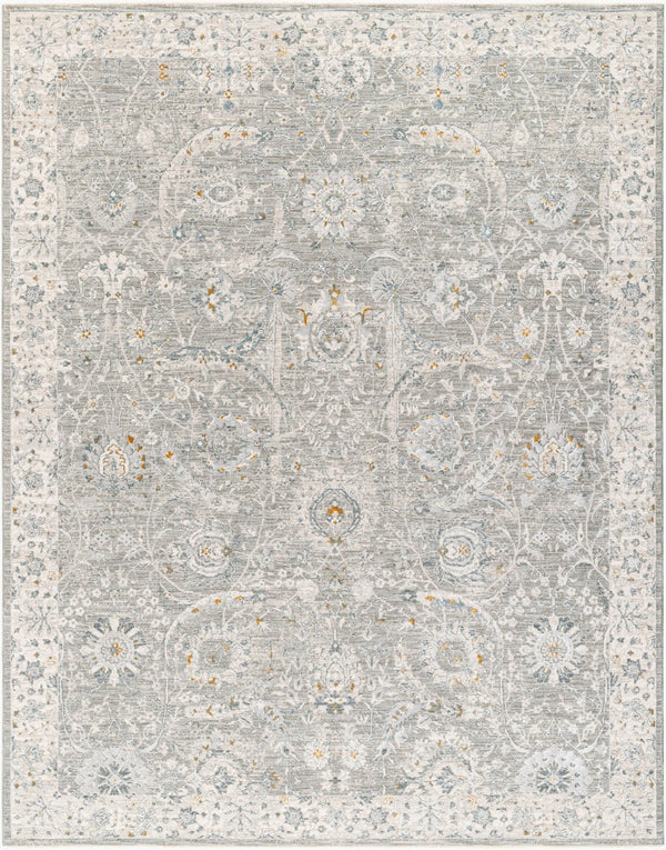 Livabliss Dresden Traditional Medallion Area Rug Machine Woven Polyester for Living and Dining Rooms Gray, Medium Gr 2' x 2'11" DRE2327-23