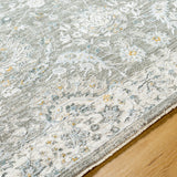 Dresden DRE-2327 9' x 12'2" Machine Woven Rug DRE2327-9122  Gray, Medium Gray, White, Light Slate, Denim, Mustard Surya