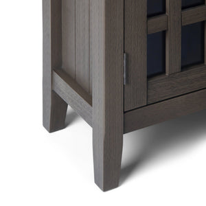 English Elm Bedford Low Storage Media Cabinet - Rustic Farmhouse Grey With Glass Doors & Adjustable Shelves B136P158477
