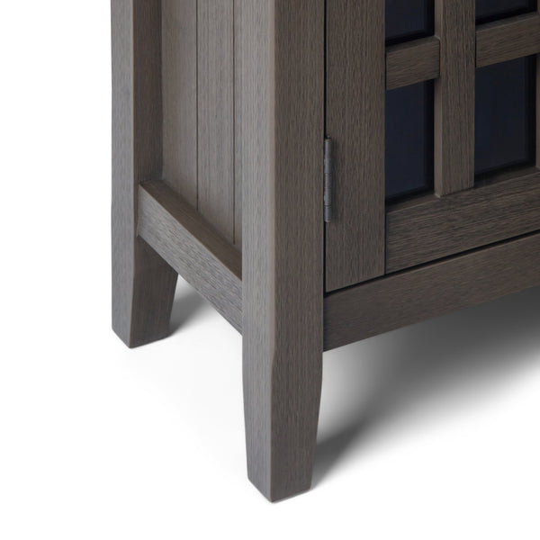 English Elm Bedford Low Storage Media Cabinet - Rustic Farmhouse Grey With Glass Doors & Adjustable Shelves B136P158477