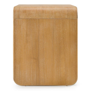 VIG Furniture Dresden Solid Acacia 2-Drawer Nightstand With Natural Grain, Black Metal Hardware, Ready-To-Use VGWD-BH-VF-BS-NAT