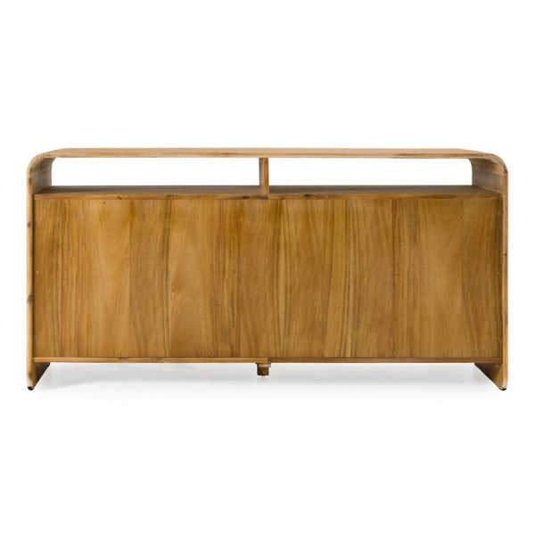 VIG Furniture Dresden Solid Acacia Dresser With 6 Drawers, Natural Grain Finish, Fully Assembled, Durable Hardware VGWD-BH-VF-DS-NAT