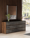 VIG Furniture Nova Domus Rado - Modern Walnut & Volcanic Slate Bedroom set VGACRADO-WAL-BED-SET