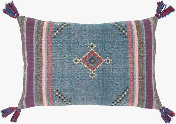 Surya Darian Handwoven Cotton Wool Lumbar Pillow Global Pattern Sofa Accent Boho Decor DRI001-1624D