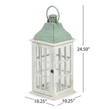 Christopher Knight Home® - Noble House - Hooven Coastal Handcrafted Mango Wood Decorative Lantern