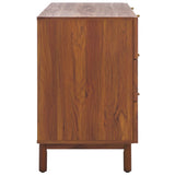 Safavieh Aino 6 Drawer Dresser Walnut 60.7" x 17.7" x 32.2"