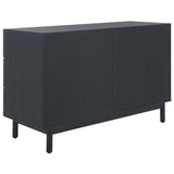 Safavieh Aino 6 Drawer Dresser Black 60.7" x 17.7" x 32.2"