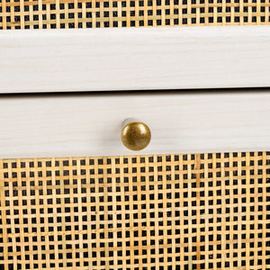 Safavieh Aino 6 Drawer Dresser White 60.7" x 17.7" x 32.2"