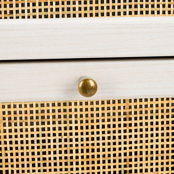 Safavieh Aino 6 Drawer Dresser White 60.7" x 17.7" x 32.2"