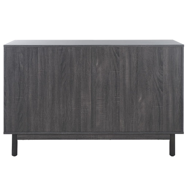 Safavieh Aino 6 Drawer Dresser Distressed Black 60.7" x 17.7" x 32.2"