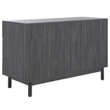 Safavieh Aino 6 Drawer Dresser Distressed Black 60.7" x 17.7" x 32.2"